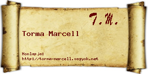 Torma Marcell névjegykártya